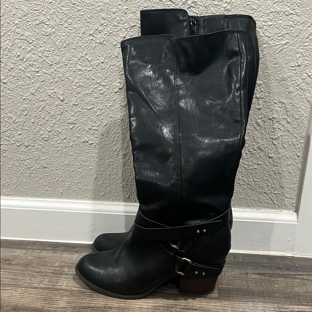 Women's Black Leather Boots